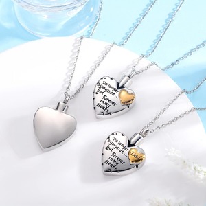 Collier pendentif urne commémorative en acier inoxydable en forme de cœur pour cendres, bijoux de crémation tendance pour hommes, femmes ou animaux de compagnie - Product Image 4