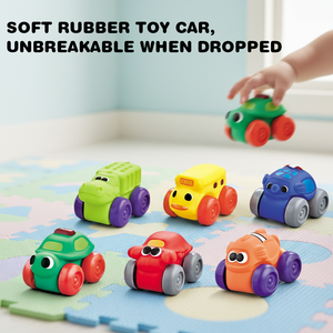 KSF Ensemble de voitures de course en caoutchouc souple à friction, animaux de dessin animé, pour enfants et bébés, jouets de jeu pour nourrissons - Product Image 6