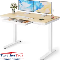 Bureau debout électrique réglable en hauteur, intelligent, durable, spacieux, élégant, stable, silencieux, à levage fluide pour la maison, le bureau, l'étude et les jeux