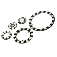 WS2812 5050 RGB LED de colores con controlador a todo color incorporado Anillo de luz de colores, luz ambiental cuadrada
