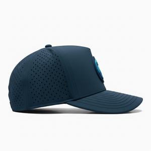 Casquette de baseball de golf classique à 5 panneaux avec logo en caoutchouc personnalisé OEM, imperméable, structurée, séchage rapide, pour sports de plein air, snapback - Product Image 3