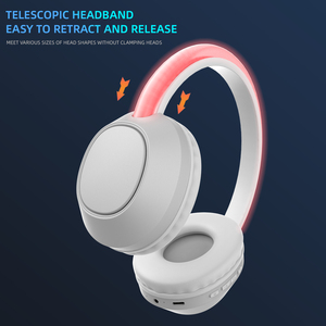 Casque de jeu sans fil supra-auriculaire à LED lumineux avec microphone pour téléphone portable et course nocturne - Product Image 6