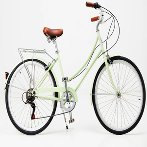 Vélo Cruiser Vintage 7 Vitesses 26 Pouces 700C, Vélo de Ville Commuter, Vélo de Plage Adulte avec Panier Avant en Osier et Porte-Bagages Arrière, Vente en Gros OEM - Product Image 3