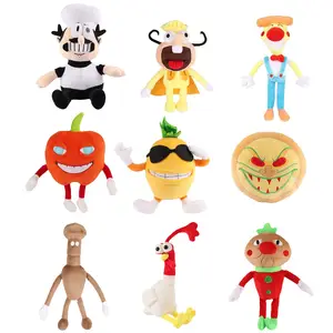 New Peppino Pizza Tower Pepperman Plush Dolls Toys Children's Birthday Gift High Quality Plush Toys Pizza Face Doll