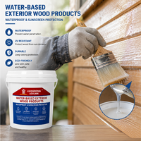 Vernis à bois extérieur à base d'eau, imperméable, résistant aux UV, finition transparente, 5L 10L 20L, pour portes et clôtures de jardin