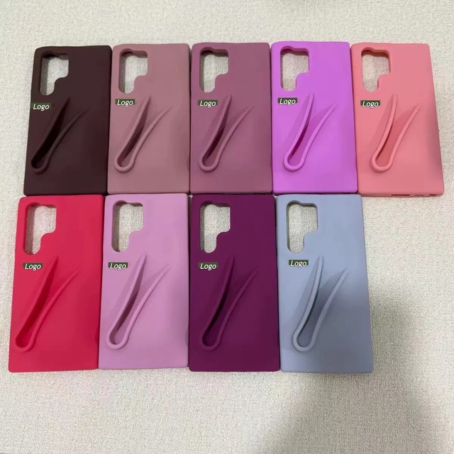 Hot Sale for Lip Glaze Silicone Soft Mobile Phone Case for Samsung S25Ultra Colorful Lipstick Design Back Cover Coque for iPhone