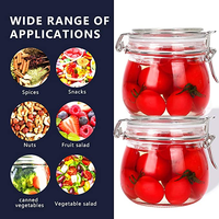 Wholesale 16oz (about 453.6g) Transparent Glass Jam Jar With Sealing Cover and Leak Proof Rubber Gasket