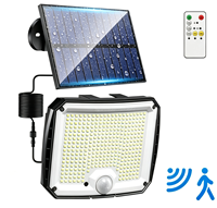 Lampe Murale Solaire à LED 118/318 pour Extérieur, Sécurité, Garage, Détection de Mouvement, Étanche, Éclairage de Cour, Projecteur de Contrôle