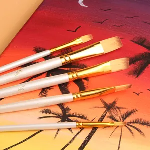 2023 Yihuale Professional 5 pcs Artists Painting Brushes Brush Synthetic Hairs Artist Painting Brushes