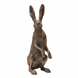 Sculpture de lapin en Bronze grandeur nature décoration de Pâques fournitures de jardin métal Vintage grand lapin Sculpture prix de gros - Product Image 1