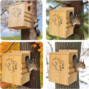 Bằng Gỗ Nhà Sóc Bên Ngoài Lồng Sóc Lồng Hộp Sóc Hộp Cho Bên Ngoài Nhà Chipmunk Cho Bên Ngoài - Product Image 6