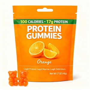 Permen Jeli Protein Tinggi Vegan Label Pribadi OEM Suplemen Olahraga Energi 17g Bebas Gula Bentuk Beruang Permen Jeli Protein Whey - Product Image 2