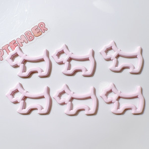 Yeni sevimli renkli reçine Mini Hollow at düz geri Cabochon Scrapbooking Kawaii DIY bezemeler aksesuarları - Product Image 6