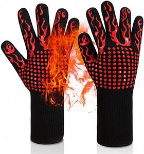 Gants de cuisson antidérapants en silicone de qualité alimentaire, résistants à la chaleur jusqu'à 800°F, pour la cuisine - Product Image 1