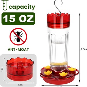 <span class=keywords><strong>Comedero</strong></span> para Colibríes <span class=keywords><strong>Antihormigas</strong></span> y Antiabejas, para Jardín Exterior, Colgante - Product Image 6