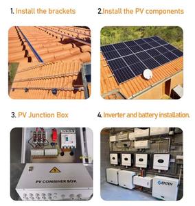 ระบบพลังงานแสงอาทิตย์ออฟกริด6กิโลวัตต์14KW 9KW 200แอมป์ระบบพลังงานแสงอาทิตย์ BR ราคาสำหรับบ้านพร้อมแบตเตอรี่