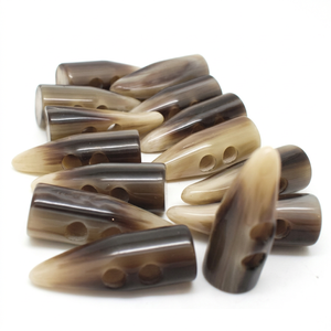 100% Eco-Friendly Handmade Customizable High Quality Polished Modern Natural Shape Art Collectible Buffalo Horn <b>Toggles</b> <b>Buttons</b> - Product Image 1