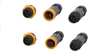 Connecteur auto-bloquant de type droit A20, étanche IP65/IP67, 250V DC/AC, prise mâle-femelle à sertir avec écrou arrière, pour soudure
