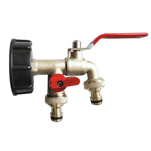 Réservoir fourre-tout <span class=keywords><strong>IBC</strong></span> au <span class=keywords><strong>robinet</strong></span> en laiton 3/4 "vanne de remplacement 60mm filetage grossier à 15mm adaptateur de vidange d'eau - Product Image 2