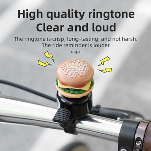 Dekorasyon çocuk çocuklar karikatür bisiklet zili çocuk dağ bisikleti evrensel çan Scooter <span class=keywords><strong>Mini</strong></span> bisiklet Burger Bell - Product Image 4