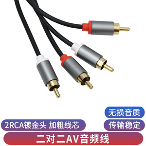 Dual RCA Audio <b>Cable</b> 2 To 2 Male To Male <b>Computer</b> Speaker <b>Cable</b> Enameled Copper Wire <b>For</b> Audio Video Connection - Product Image 4