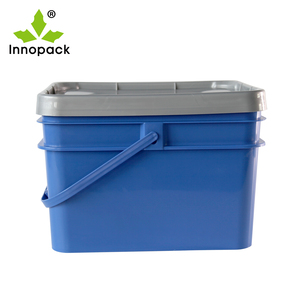 Seau carré en plastique avec poignée couleur personnalisée 2mm épaisseur de paroi options multi-impression prix de gros - Product Image 4