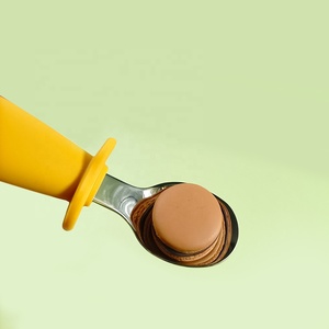 2PC Fourchettes en acier inoxydable en silicone pour l'entraînement des enfants et le sevrage Cuillère en silicone pour l'alimentation des bébés - Product Image 2