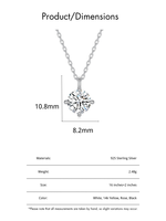 À la mode 1 Ct plaqué rhodium 6.5MM Moissanite diamant Solitaire pendentif collier pour femmes Style classique pour fiançailles mariage