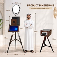 Machine de photomaton portable vintage à écran tactile pour mariages et événements, équipement photographique en libre-service