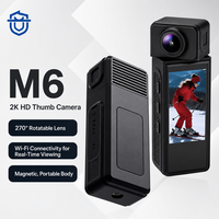 Kamera Aksi Outdoor Tahan Air M6 2K HD Mini Perekam Video Bersepeda dengan Wi-Fi Layar 1-inci Kartu TF 270 °   Lensa yang Dapat Diputar