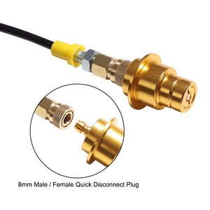 Cylindre d'eau de <span class=keywords><strong>Soda</strong></span> rose de 1.5m SodaMaker <span class=keywords><strong>Stream</strong></span> <span class=keywords><strong>DUO</strong></span> déconnexion rapide au réservoir de Co2 externe adaptateur et Kit de tuyau avec connecteur QD - Product Image 6