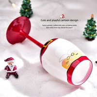 Verre à vin rouge créatif de Noël, peint à la main, en cristal décoratif, capacité 301-400 ml, design minimaliste