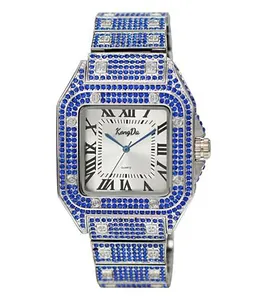 Handgemaakte Instelling Pass Diamond Tester Vvs Moissanite Diamond Horloge Luxe Mechanisch Horloge