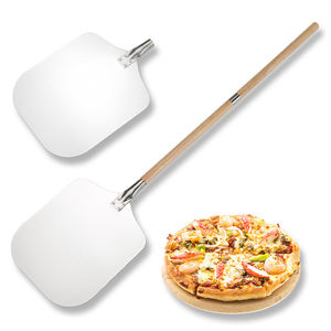 Venta caliente Aluminio Cake Pusher Cortador dentado <span class=keywords><strong>Pasta</strong></span> <span class=keywords><strong>Pizza</strong></span> Pala con mango extraíble - Product Image 3