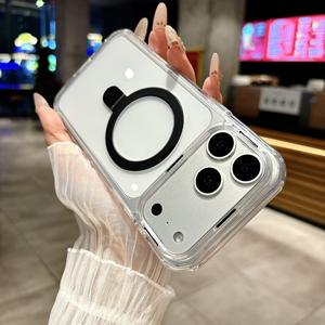 Coque pour iPhone 17 Pro Max, support en acrylique haute transparence, grande fenêtre magnétique, coque de téléphone antichoc - Product Image 5