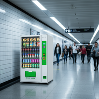 Distributeur automatique AM QDMECH pour lieux publics, service 24h/24 ininterrompu, équipement de distribution de snacks et de boissons