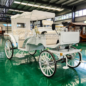 Calèche Victoria à trois rangées de sièges, blanche, élégante, électrique, pour mariage, sur mesure, exquise, vente en gros - Product Image 6