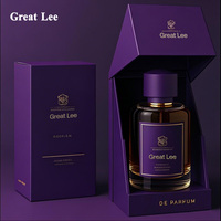 Flacons de Parfum Personnalisés Transparents Dorés Bouchon en Cuir Verre 30ml 50ml 100ml Flacon de Parfum de Luxe avec Boîte