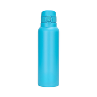 Bouteille d'eau sport en acier inoxydable grande capacité 1L isolée portable pour l'extérieur