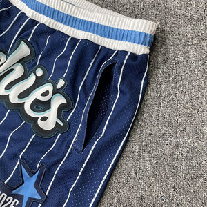 Shorts de basket-ball pour hommes, sur mesure, avec logo brodé, respirants, en mesh, coupe ample, taille oversize - Product Image 6