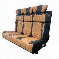 Banc segmenté 3 places vert foncé, pliable en trois parties, transformable en lit, pour fourgon aménagé Mercedes Sprinter