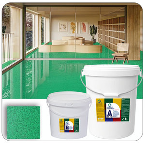 Facile da applicare 100% vernice per pavimenti in sabbia epossidica a colori effetto marmo massiccio per rivestimento di pavimenti in cemento per esterni/interni - Product Image 1