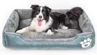 Vente en gros de lits pour chiens de luxe imperméables ultra doux, lit pour animaux de compagnie rectangulaire, lit pour chien lavable