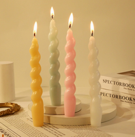 Großhandel Klassische Farbige Fadenkerzen Kreative Duftende Lange Spiralförmige Kerzen für Feiertage Diwali 100% Organisch