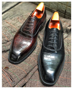 Zapatos Oxford de Negocios para Hombre OEM - Calzado Formal de Cuero Genuino, Estilo Clásico de Caballero, Cómodos y Duraderos - Product Image 1