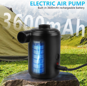 Compresor <span class=keywords><strong>de</strong></span> Aire Portátil, Mini Bomba <span class=keywords><strong>de</strong></span> Aire Manual Compacta, para Acampar al Aire Libre, Inflable, 3600mAh, 30-50 PSI, Plástico Resistente - Product Image 3