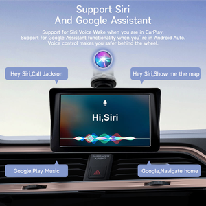 Autoradio portable sans fil 7 pouces avec écran GPS CarPlay Android Auto et caméra de recul - Product Image 3