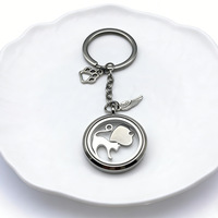 Porte-clés en acier inoxydable en forme de cœur pour poils d'animaux (chat, chien, chaton, chiot), pendentif en forme de patte, souvenir et souvenir de poils d'animaux