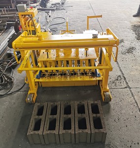 Máquina formadora de bloques huecos de prensa de cemento hidráulica móvil Grande y Pequeña, máquina de fabricación de ladrillos de 220V, motor crudo de hormigón - Product Image 6