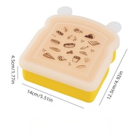 Boîte à bento en silicone de qualité alimentaire 400 ml, compatible micro-ondes, pour sandwichs, avec couvercle, couleur et logo personnalisés, fabrication en usine